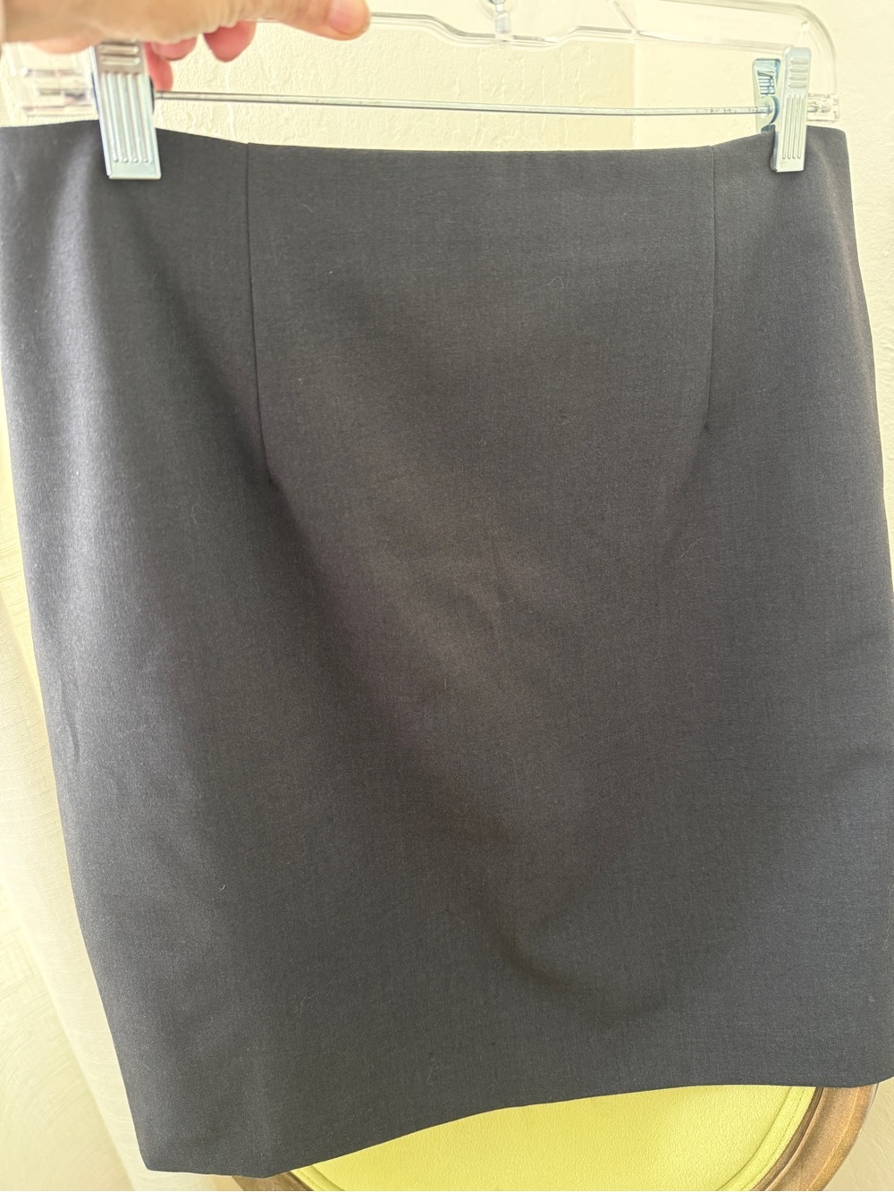 Averly Skirt, Lined Tailored Mini
In Dark Storm Heather Color Sz 12